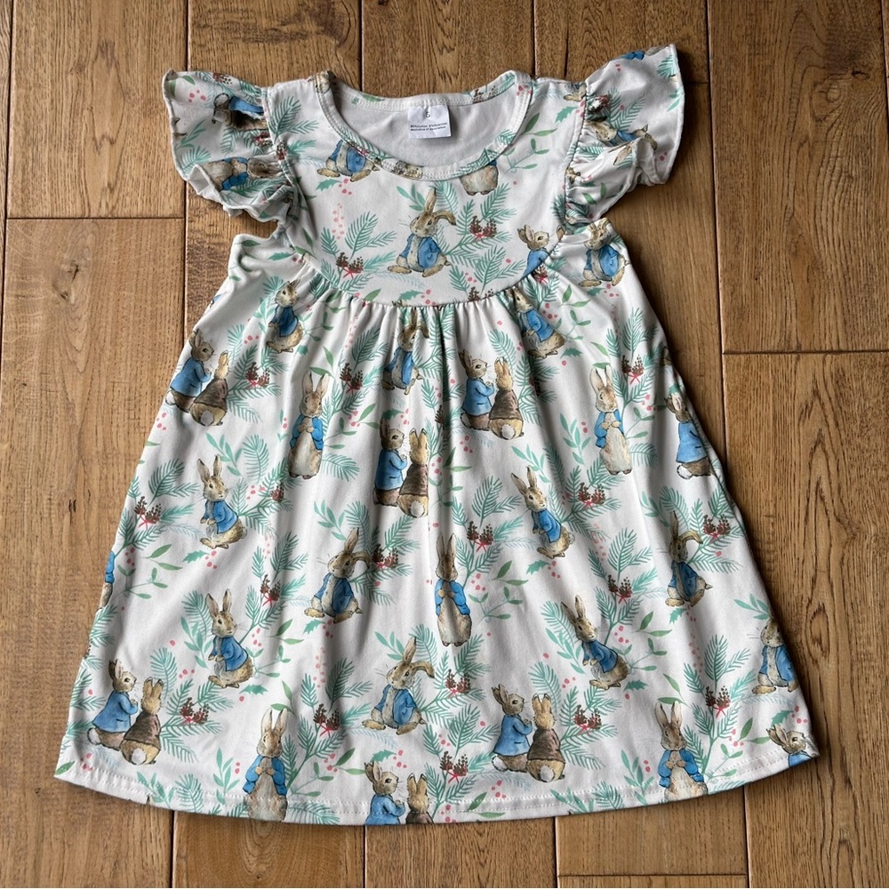 Boutique Peter Rabbit Flutter Sleeve Dress size 2-3